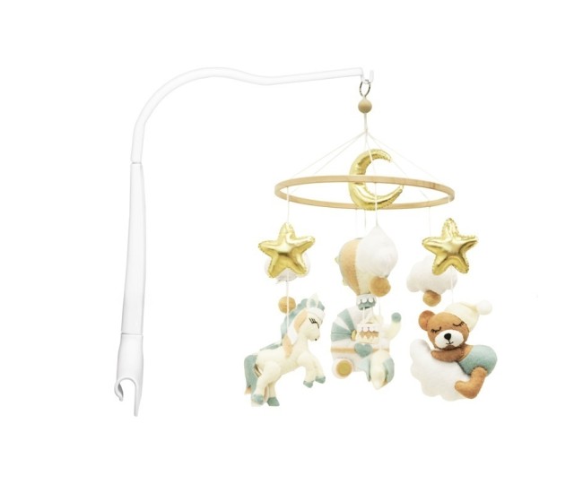 Neno gino – carusel pentru pătuț cu suport de prindere