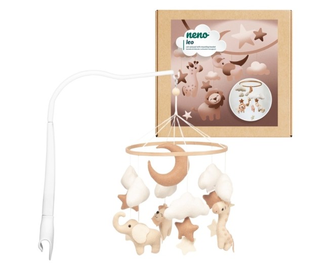 Neno leo – carusel pentru pătuț cu suport de prindere
