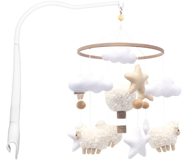 Neno nelu – carusel pentru pătuț cu suport de prindere