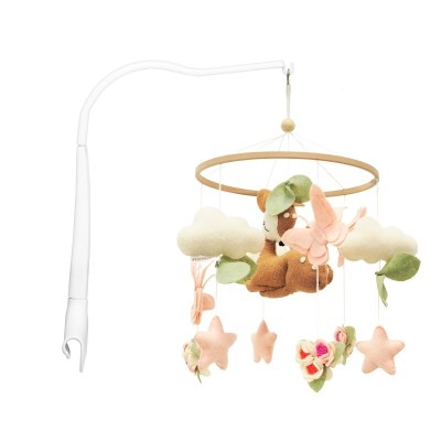 Neno rosi – carusel pentru pătuț cu braț de prindere