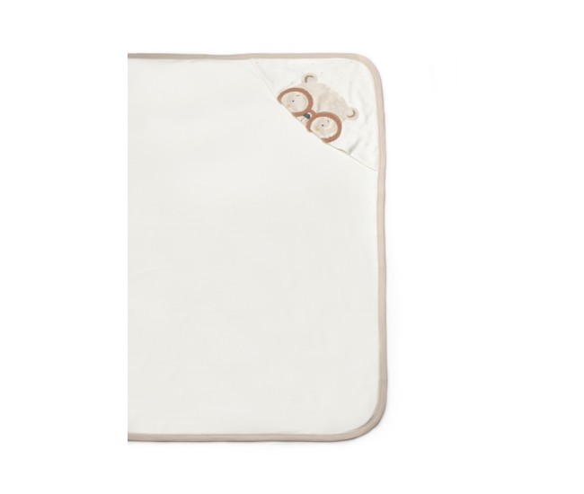 Paturica cu gluga pentru nou nascut, 100% bumbac organic, teddybear, babycosy Paturica cu gluga pentru nou nascut, 100% bumbac organic, teddybear, babycosy