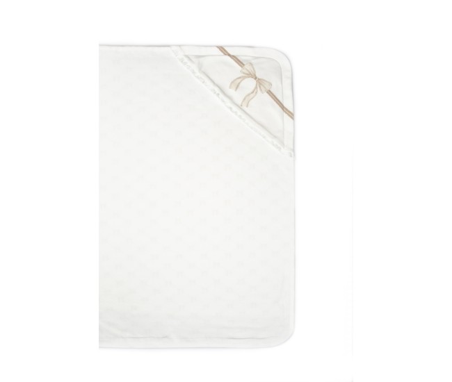 Paturica pentru nou nascut, 100% bumbac organic, bow, babycosy, stone Paturica pentru nou nascut, 100% bumbac organic, bow, babycosy, stone