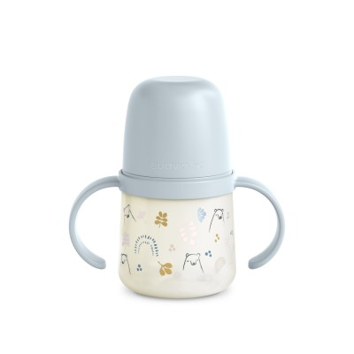 Prima cană cu muștiuc din silicon 150 ml, +4l, bears, albastru, suavinex Prima cană cu muștiuc din silicon 150 ml, +4l, bears, albastru, suavinex