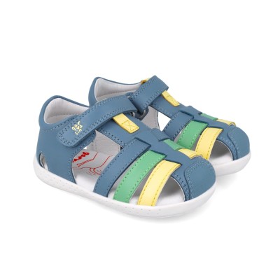 Sandale din piele pentru copii garvalin 252332, indigo (marime: 20)