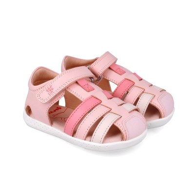Sandale din piele pentru copii garvalin 252332, roz (marime: 26)