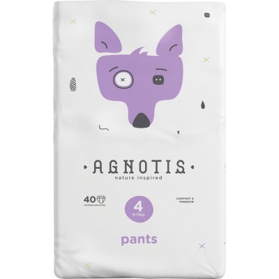 Scutece tip chilotel hipoalergenice agnotis pants, marimea nr. 4, 9-15 kg, 40 bucati