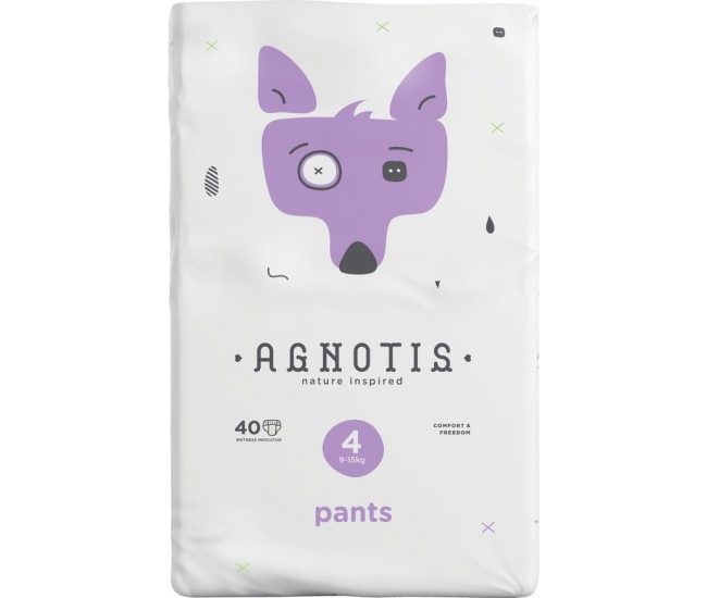 Scutece tip chilotel hipoalergenice agnotis pants, marimea nr. 4, 9-15 kg, 40 bucati Scutece tip chilotel hipoalergenice agnotis pants, marimea nr. 4, 9-15 kg, 40 bucati
