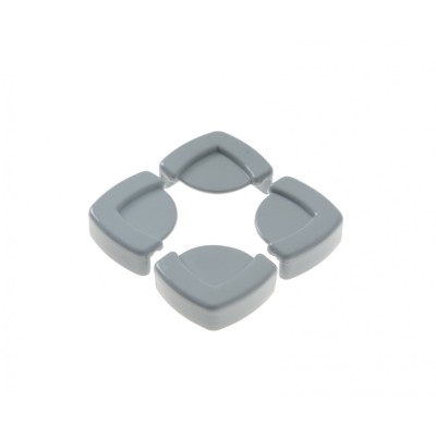 Set 4 protectii pentru colturi mobila babyjem, gri