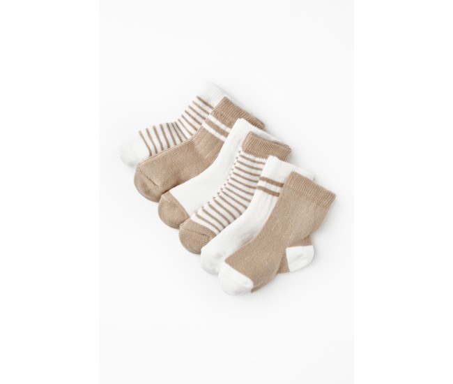Set 6 perechi ciorapi nou-născut, mink, babycosy (marime: 12-24 luni) Set 6 perechi ciorapi nou-născut, mink, babycosy (marime: 12-24 luni)