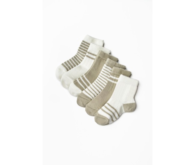 Set 6 perechi ciorapi nou-născut, verde, babycosy (marime: 12-24 luni) Set 6 perechi ciorapi nou-născut, verde, babycosy (marime: 12-24 luni)