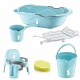 Set cadita de baie cu 6 piese babyjem bebe lux (culoare: bleu) Set cadita de baie cu 6 piese babyjem bebe lux (culoare: bleu)
