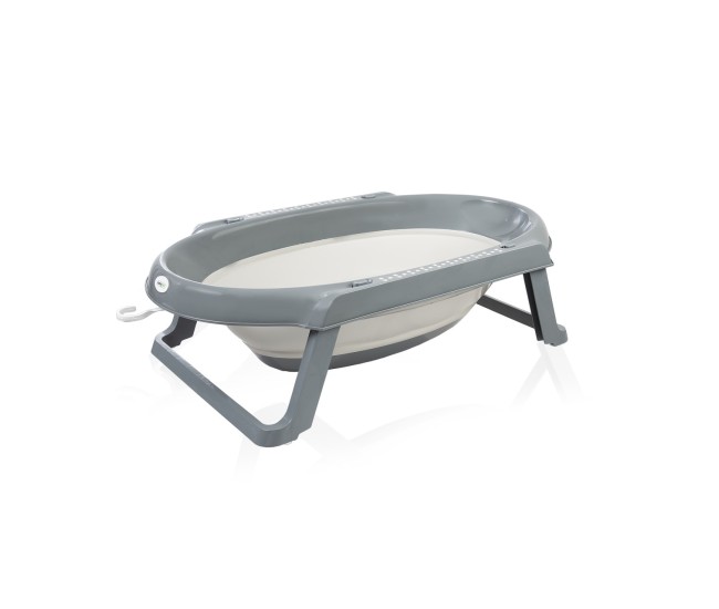 Set cadita pliabila de baie babyjem, 5 piese, antracit