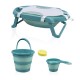 Set cadita pliabila de baie babyjem, 5 piese, turcoaz
