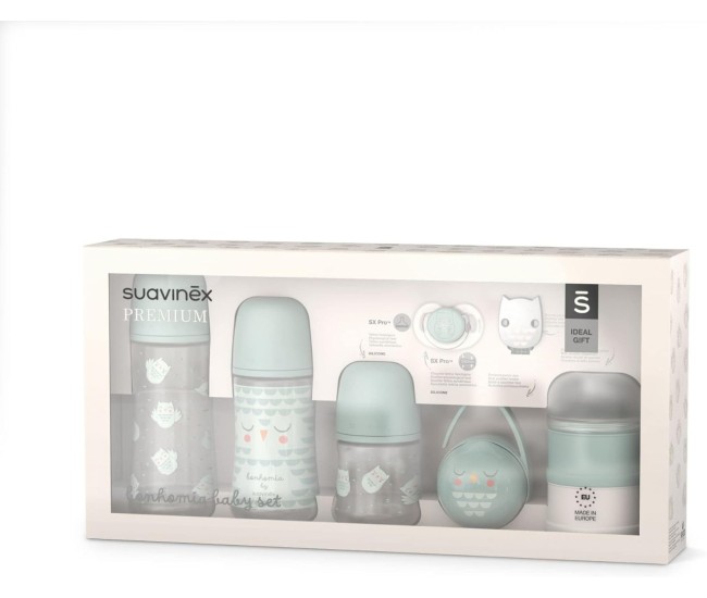 Set de start bonhomia 7 piese, menta, suavinex Set de start bonhomia 7 piese, menta, suavinex