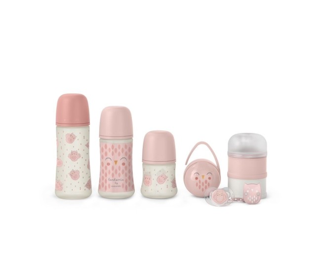Set de start bonhomia 7 piese, roz, suavinex Set de start bonhomia 7 piese, roz, suavinex