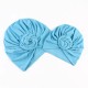 Set turbane mama-copil cu pampoane, bleu