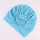 Set turbane mama-copil cu pampoane, bleu