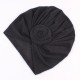 Set turbane mama-copil cu pampoane, negru