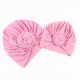 Set turbane mama-copil cu pampoane, roz