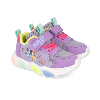 Sneakers bluey cu luminite garvalin 251856, roz (marime: 30 (18,8-19,4 cm))