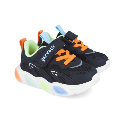 Sneakers cu luminite garvalin 251808, albastru (marime: 22 (13,5-14,1 cm))