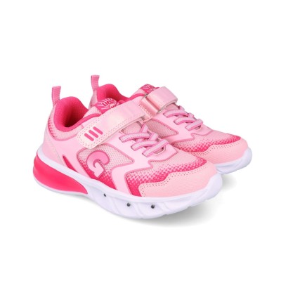 Sneakers cu luminite garvalin 252828, roz (marime: 28)