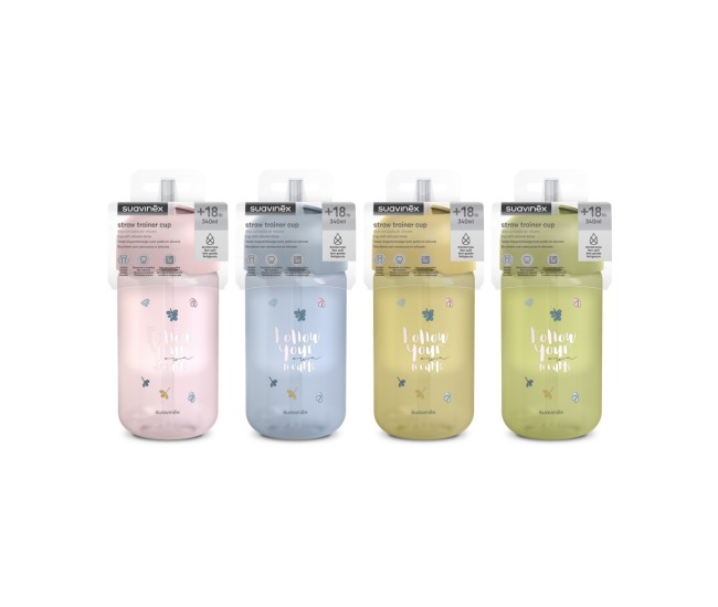 Sticlă de apă fără picurare, bears, 340 ml, verde, suavinex