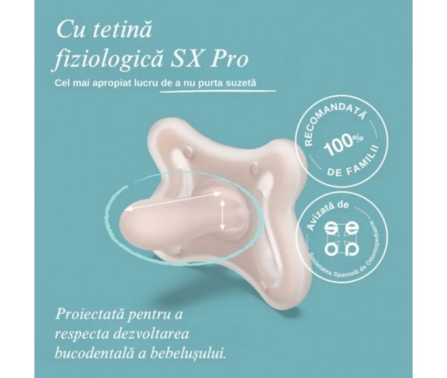 Suzetă fiziologică sx pro 6-18 luni zero zero suavinex Suzetă fiziologică sx pro 6-18 luni zero zero suavinex