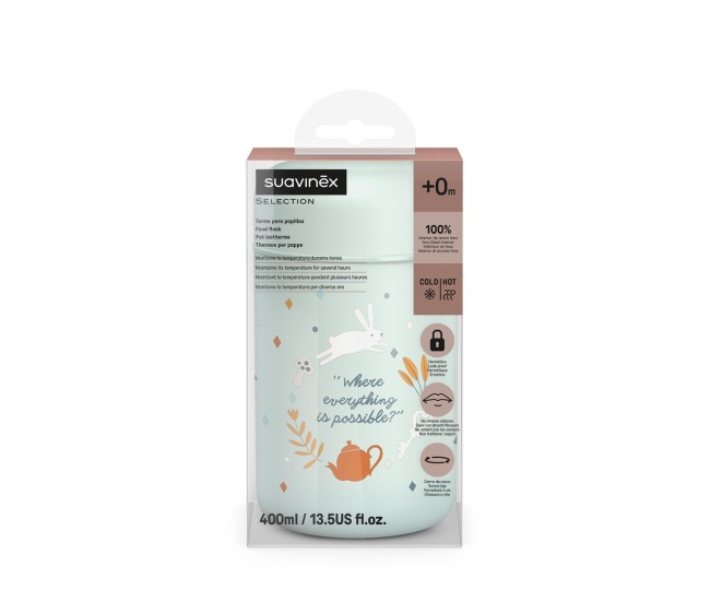 Termos alimentar wonder, 400 ml, verde, suavinex Termos alimentar wonder, 400 ml, verde, suavinex