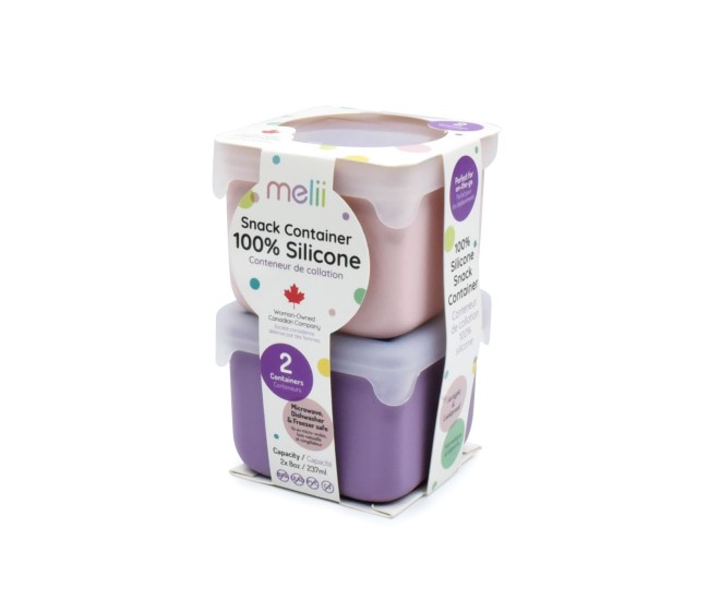 Set 2 recipiente silicon, melii, pink purple