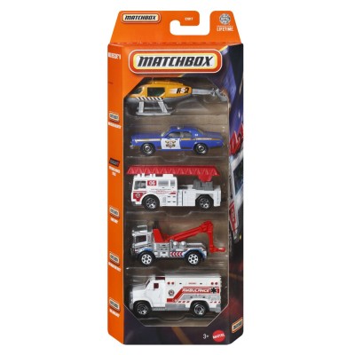Matchbox set 5 masinute metalice rescue scara 1 la 64