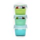 Set 3 recipiente sticla 3 160ml cu husa antiderapanta silicon melii blue mint lime Set 3 recipiente sticla 3 160ml cu husa antiderapanta silicon melii blue mint lime