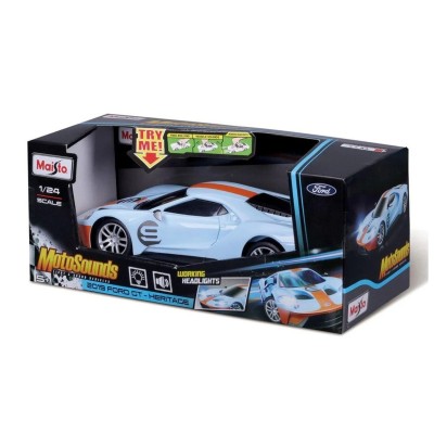 Maisto motosounds masinuta ford gt heritage 2019 cu sunete si lumini scara 1 la 24