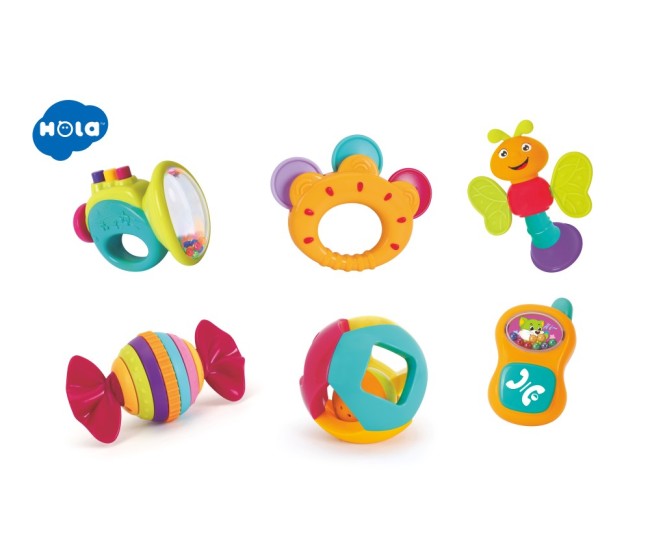 Set 6 jucarii zornaitoare pentru bebelusi Set 6 jucarii zornaitoare pentru bebelusi