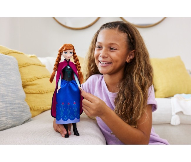 Papusa disney frozen anna cu codite Papusa disney frozen anna cu codite