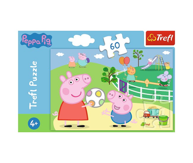 Puzzle trefl 60 peppa pig distractie cu prietenii Puzzle trefl 60 peppa pig distractie cu prietenii
