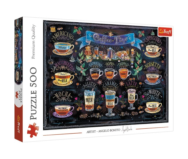Puzzle trefl 500 tipuri de cafea Puzzle trefl 500 tipuri de cafea