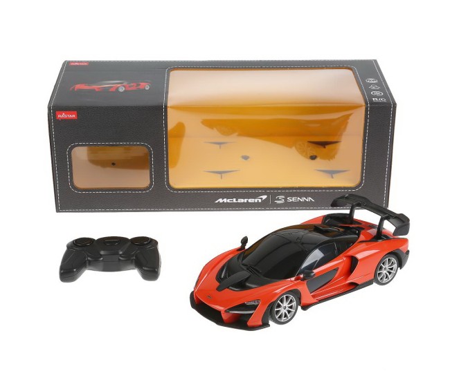 Masina cu telecomanda mclaren senna portocaliu cu scara 1 la 18 Masina cu telecomanda mclaren senna portocaliu cu scara 1 la 18
