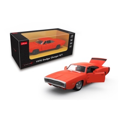Masinuta metalica dodge charger r/t 1970 portocaliu scara 1 la 36