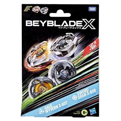 Beyblade x pachet duo gale wyvern 3-60t si sword dran 3-80b