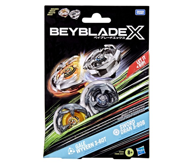 Beyblade x pachet duo gale wyvern 3-60t si sword dran 3-80b Beyblade x pachet duo gale wyvern 3-60t si sword dran 3-80b