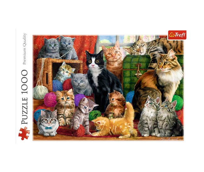 Puzzle trefl 1000 intalnirea pisicutelor Puzzle trefl 1000 intalnirea pisicutelor