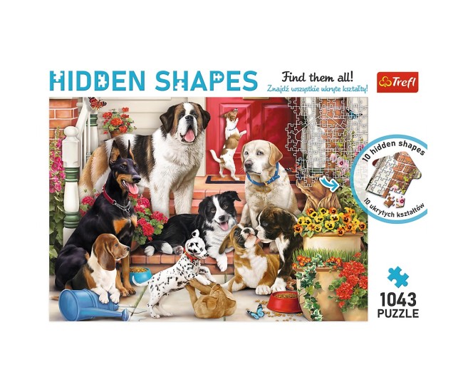 Puzzle trefl 1000 forme ascunse catelusii draguti Puzzle trefl 1000 forme ascunse catelusii draguti