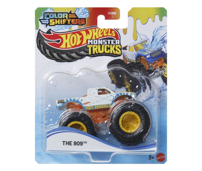 Hot wheels monster truck camion the 909 cu culori schimbatoare scara 1 la 64 Hot wheels monster truck camion the 909 cu culori schimbatoare scara 1 la 64
