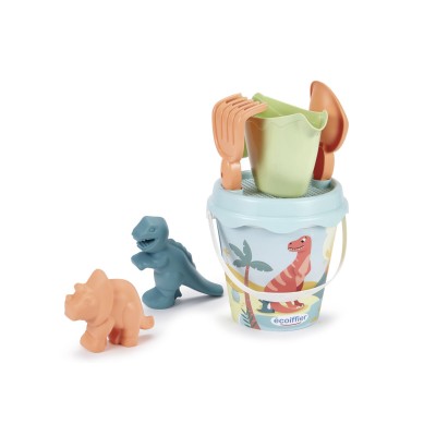 Ecoiffier  set galeata dino cu 2 forme de nisip 17cm