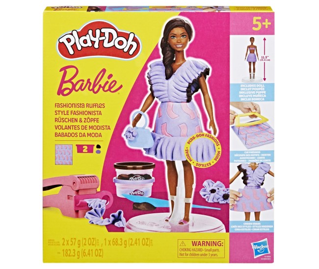 Play doh barbie set plastelina barbie fashionista ruffles creatii vestimentare Play doh barbie set plastelina barbie fashionista ruffles creatii vestimentare