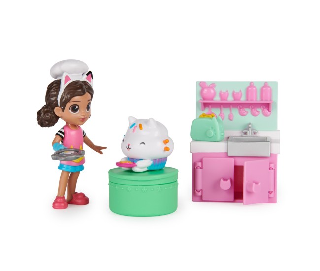 Gabbys dollhouse set papusa 9.7cm cu pisicuta bucataria lui gabby Gabbys dollhouse set papusa 9.7cm cu pisicuta bucataria lui gabby