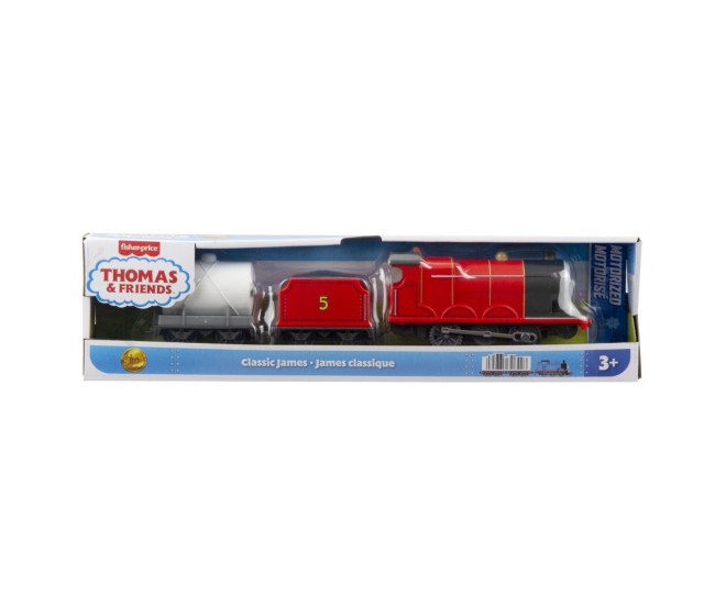 Thomas locomotiva motorizata clasic james cu 2 vagoane