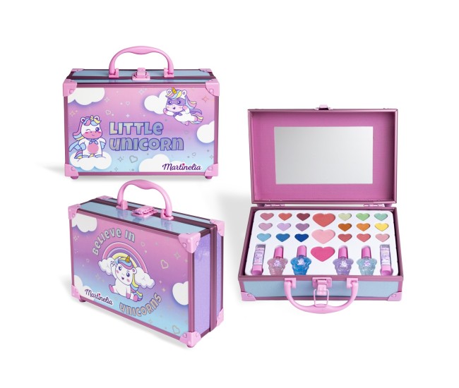 Martinelia little unicorn trusa make-up in servieta de metal Martinelia little unicorn trusa make-up in servieta de metal