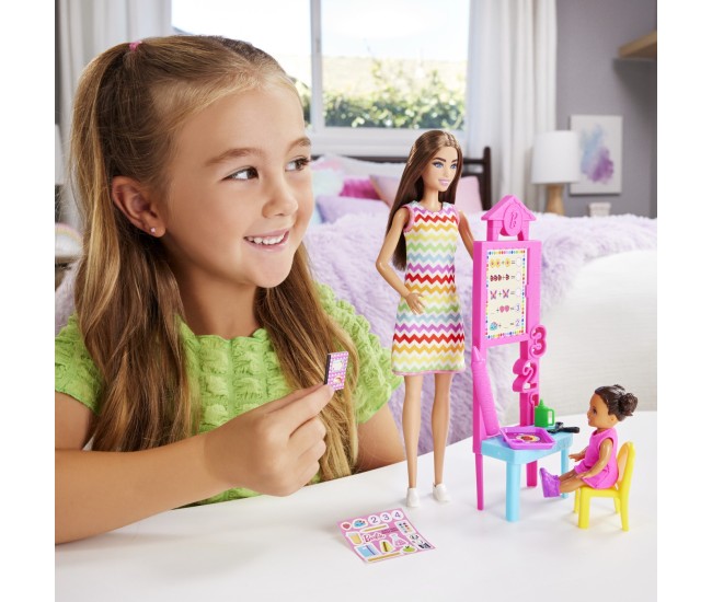 Barbie set de joaca papusa barbie satena face cariera profesoara Barbie set de joaca papusa barbie satena face cariera profesoara